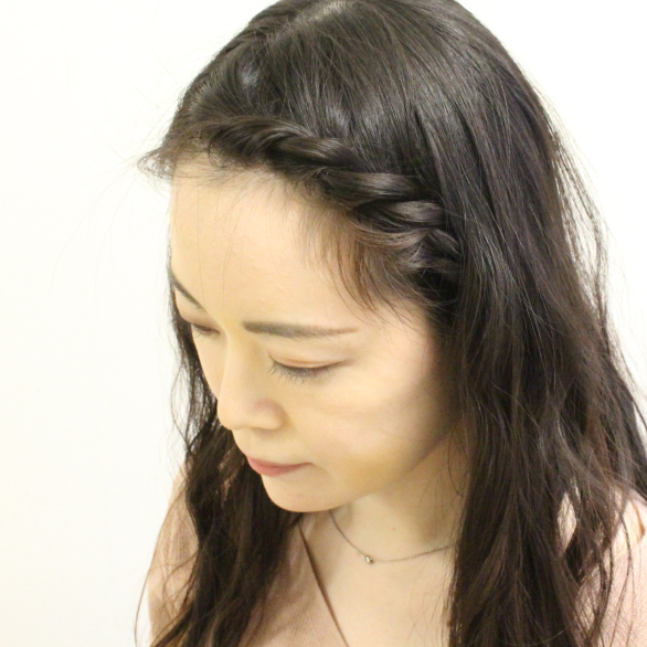 くせ毛のためのヘアアレンジ